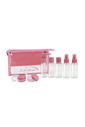 Kit de Frascos para Viagem de 10 Peças Rosa
