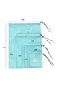 Kit Sacos Organizadores 4 Pecas Color Azul Turqueza