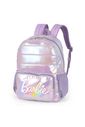 Mochila Escolar Juvenil Barbie Metalizado Lilás Mochila Escolar Juvenil Barbie Metalizado Lilás