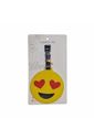 Tag Identificador de Bagagem para Malas de Viagem Emoji Coração Tag Identificador de Bagagem para Malas de Viagem Emoji Coração