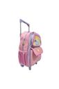 Kit Mochila Escolar Infantil com Estojo e Lancheira Arco Iris Rosa
