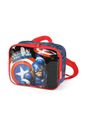 Kit Bolsa Escolar Infantil com Lancheira e Estojo Capitão América Azul