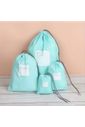 Kit Sacos Organizadores 4 Pecas Color Azul Turqueza