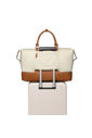 Bolsa de Viagem em Lona Weekend Maloa Bege com Marrom Bolsa de Viagem em Lona Weekend Maloa Bege com Marrom