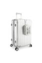 Kit Mala de Viagem Pequena de Bordo 10kg Brasil Prata e Mala Brasil Grande 32kg Prata Kit Mala de Viagem Pequena de Bordo 10kg Brasil Prata e Mala Brasil Grande 32kg Prata