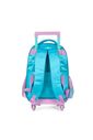 Mochila com Rodinhas Escolar Infanti Stitch Happy em Plush com Glitter Azul