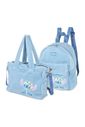 Kit Mochila Mochila Infantil e Bolsa de Ombro em Pelúcia Stitch & Xepa Azul Kit Mochila Mochila Infantil e Bolsa de Ombro em Pelúcia Stitch & Xepa Azul