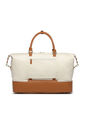 Bolsa de Viagem em Lona Weekend Maloa Bege com Marrom Bolsa de Viagem em Lona Weekend Maloa Bege com Marrom