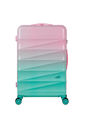 Mala De Viagem Grande 32kg Gradiente Colors Policarbonato Com ABS Rosa com Verde