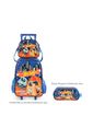 Kit Bolsa Escolar Infantil com Lancheira e Estojo Hot Wheels Azul Kit Bolsa Escolar Infantil com Lancheira e Estojo Hot Wheels Azul