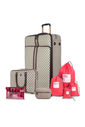 Kit de Mala Grande 32 kg Amsterdam, Bolsa de Mao, Saco Organizador Melancia, Kit Frasco 10 Peças Vinho e Nécessaire Confort Chocolate