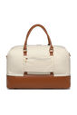 Bolsa de Viagem em Lona com Couro Sintético Urban Maloa Bege Bolsa de Viagem em Lona com Couro Sintético Urban Maloa Bege