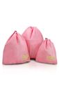 Kit Organizador de Malas de 3 Peças Rosa Kit Organizador de Malas de 3 Peças Rosa