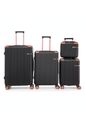 Kit de Malas de Viagem 3 Peças e Frasqueira Croacia Maloa Preta
