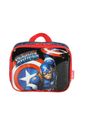 Kit Bolsa Escolar Infantil e Lancheira Capitão América Azul