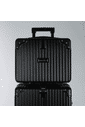 Conjunto Mala de Viagem Pequena de Bordo 10kg Policarbonato ABS Noruega Maloa Preto