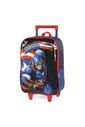 Kit Bolsa Escolar Infantil e Lancheira Capitão América Azul