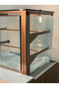 VITRINE FENDI ESTUFA 0,97 BASE + 2 NIVEL PRAT. VTRFF-H130 (LED) PERFIL FENDI