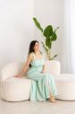 Vestido Gestante Longo com Alça de Amarração Vestido Gestante Longo com Alça de Amarração