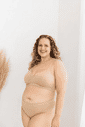 Calcinha Pós Parto Tanga Sem Costura Leve Compressão Plus Size - Bege Calcinha Pós Parto Tanga Sem Costura Leve Compressão Plus Size - Bege