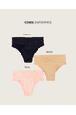 Kit 3 Calcinhas Pós Parto Tanga Sem Costura Leve Compressão Plus Size