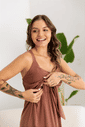Vestido de Alça Amamentar Longo