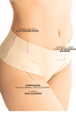 Kit 2 Calcinhas Tanga Alta Corte a Laser – Preto e Bege