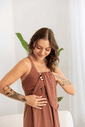 Vestido de Alça Amamentar Longo