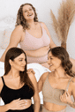 Kit 3 Sutiãs Amamentação Sem Costura Com Bojo - Zee Rucci