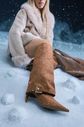 ROMY - BOTA FEMININA CANO ALTO 2 EM 1 CAMEL
