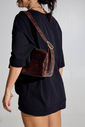 LARA - BOLSA FEMININA CROCO OMBRO MARROM LARA - BOLSA FEMININA CROCO OMBRO MARROM