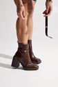 CAMILLE - BOTA FEMININA SALTO ALTO 2 EM 1 MARROM CAMILLE - BOTA FEMININA SALTO ALTO 2 EM 1 MARROM