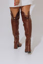 DÁLIA - BOTA FEMININA OVER THE KNEE SALTO ALTO CAMEL