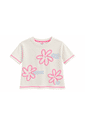 Blusa Infantil em Ribana com Lettering Neon e Glitter Blusa Infantil em Ribana com Lettering Neon e Glitter
