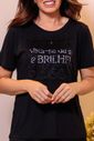 Pijama Feminino de Manga em Viscolycra com Deatalhes em Renda e Silk