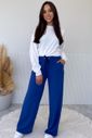 Calça  Wide Leg em  Moletinho 