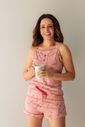 Pijama Feminino Canelado em Suede