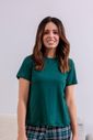 Pijama  Feminino Meia Estação Xadrez em Suede 
