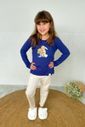 Pijama Longo Infantil Feminino em Algodão com Detalhe Pompom