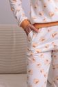 Pijama Longo Feminino Adulto em Algodão 