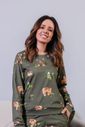 Pijama Longo Feminino Adulto em Algodão 