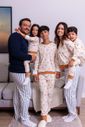 Pijama Longo Feminino Adulto em Algodão 