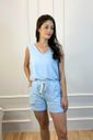 Pijama Modelo Regata em Suede