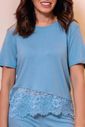 Pijama Feminino em Viscolycra com Barra em Renda