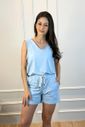 Pijama Modelo Regata em Suede