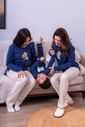 Pijama Longo Feminino em Algodão com Detalhe Pompom
