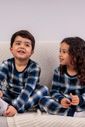 Pijama Infantil Xadrez em Suede