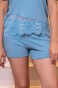 Pijama Feminino em Viscolycra com Barra em Renda