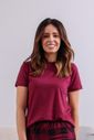 Pijama  Feminino Meia Estação Xadrez em Suede 