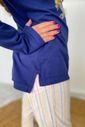 Pijama Longo Infantil Feminino em Algodão com Detalhe Pompom